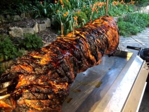 Spit Roasted Irish Hog served with Crispy Crackling